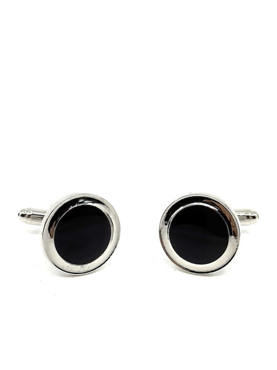 Legend Accessories Cufflinks from Silver in Black Color