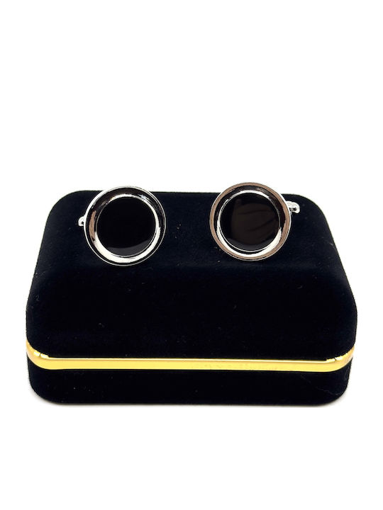 Legend Accessories Cufflinks from Silver in Black Color