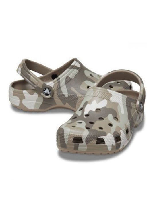 Crocs Printed Camo Clog Σαμπό Γκρι