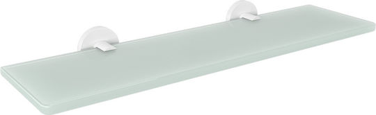 Verdi Omicron An der Wand montiert Badezimmerregal Glas 40x12.5x4.4cm Weiß
