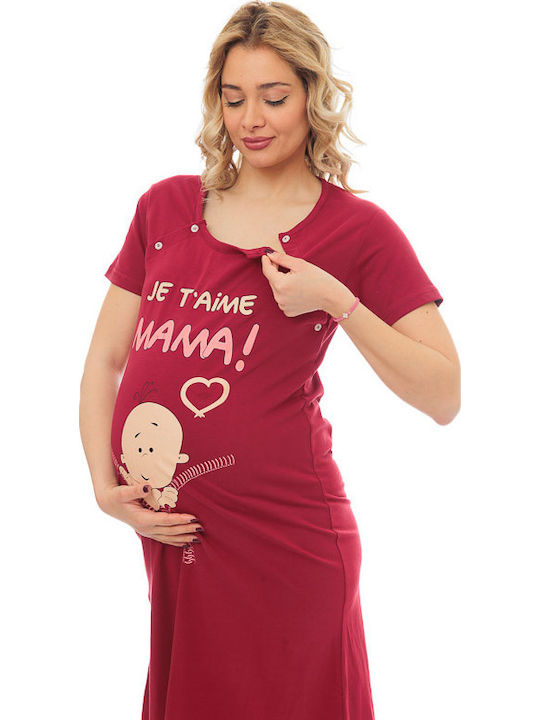 Dominant Nightgown Maternity & Nursing Bordeaux