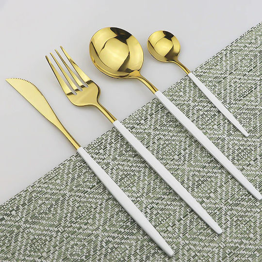 Set de Tacâmuri Inoxidabil Roșii 24buc