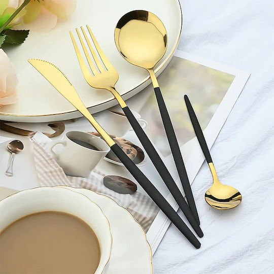 Set de Tacâmuri Inoxidabil Roșii 24buc