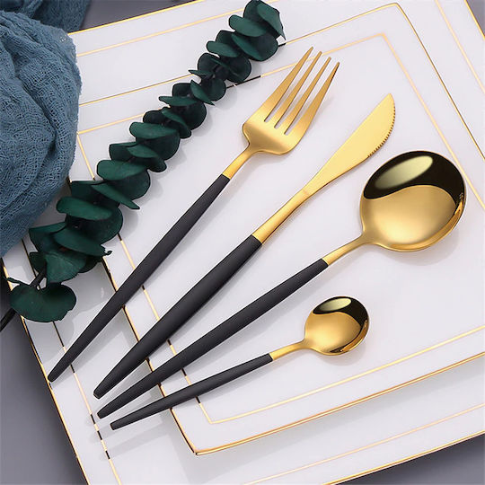 Set de Tacâmuri Inoxidabil Roșii 24buc