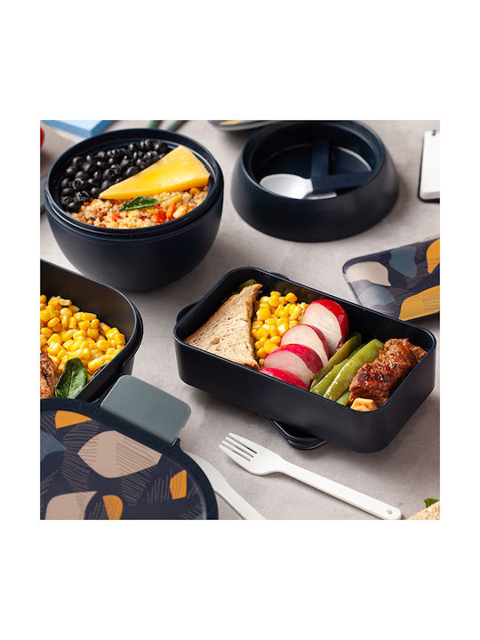 Nava Microwave Plastic Lunch Box Blue 650ml