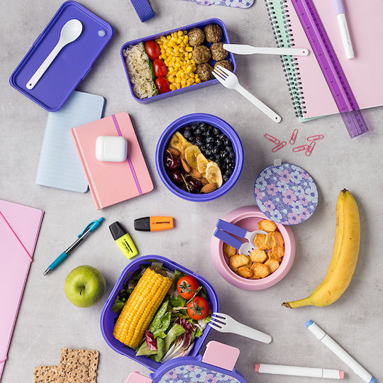 Nava Lunchbox Kunststoff Lila Geeignet für die Mikrowelle 1700ml 1Stück