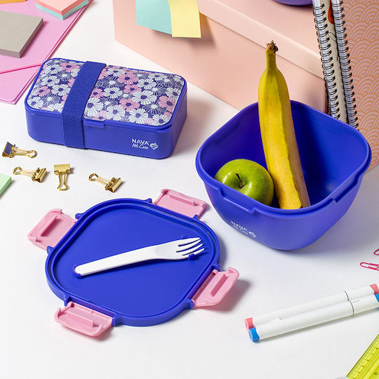 Nava Lunchbox Kunststoff Lila Geeignet für die Mikrowelle 1700ml 1Stück