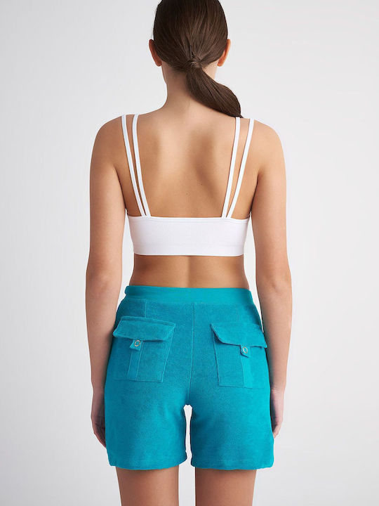 Γυναικείο Αθλητικό Crop Top με Τιράντες Λευκό