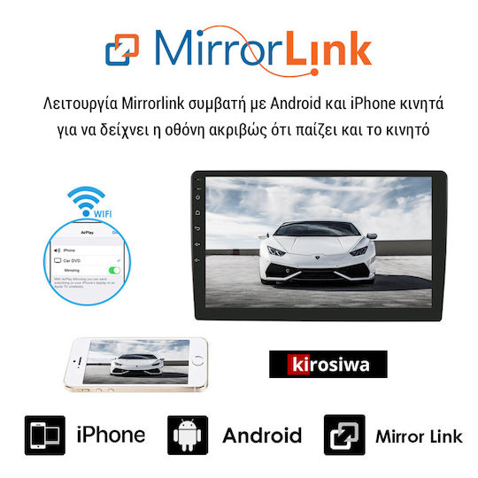Kirosiwa Car Audio System for Honda CR-Z 2010-2016 (Bluetooth/USB/AUX/WiFi/GPS/Apple-Carplay/Android-Auto) with Touch Screen 9"
