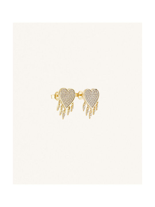 StanStefan Single Earring made of Silver Gold Plated with Stones