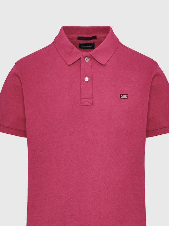 Funky Buddha Ανδρική Μπλούζα Polo Rose