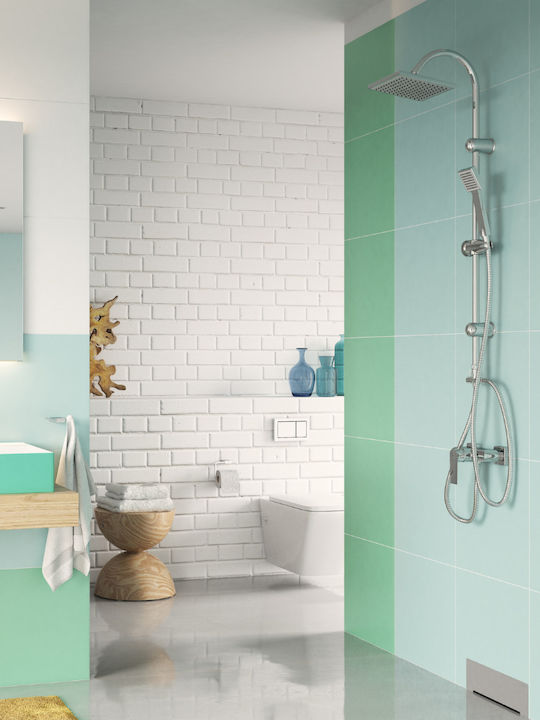 Ferro Squerto Coloană de duș fără Baterie 106cm Argintiu