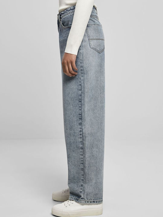 Hoch tailliert Damenjeans Light Blue