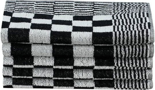 vidaXL Handtuch aus 100% Baumwolle in Schwarz Farbe 10Stück