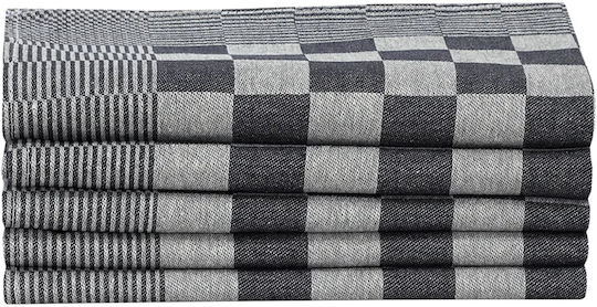 vidaXL Handtuch aus 100% Baumwolle in Schwarz Farbe 10Stück