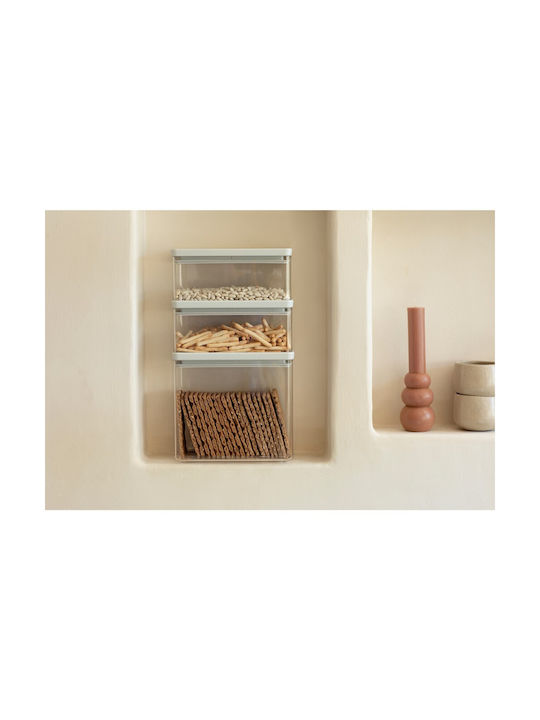 Brabantia Set 3Stück Gläser Allgemeine Verwendung mit Deckel Kunststoff Gray 1500ml