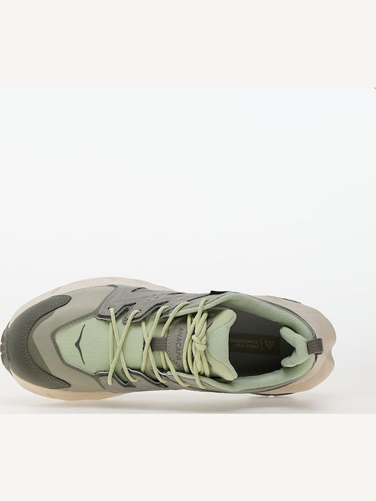 HOKA Anacapa Low Ανδρικά Ορειβατικά Παπούτσια Αδιάβροχα με Μεμβράνη Gore-Tex Πράσινα