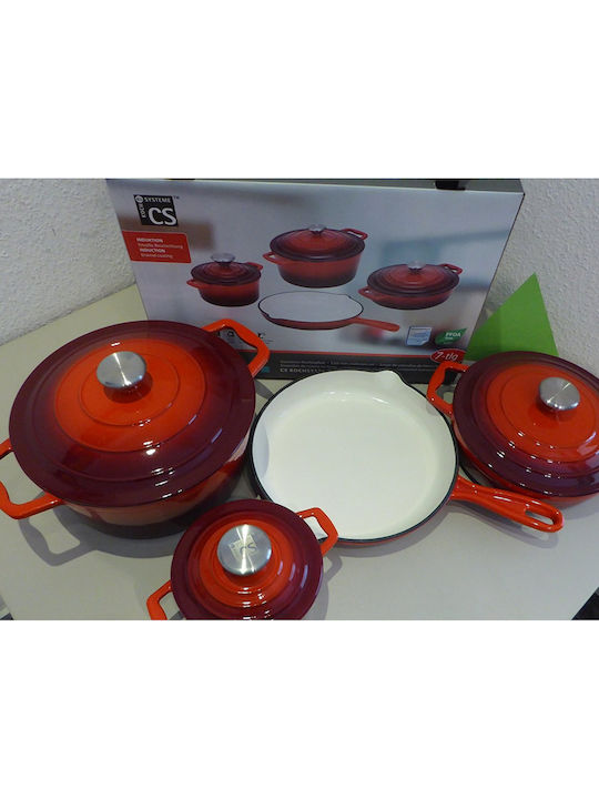 Carl Schmidt Sohn Cookware Set of Cast Aluminum with Enamel Coating 4pcs