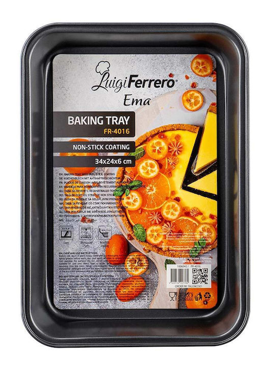 Luigi Ferrero Aluminum Oven Baking Pan with Non-stick Coating 34x24cm