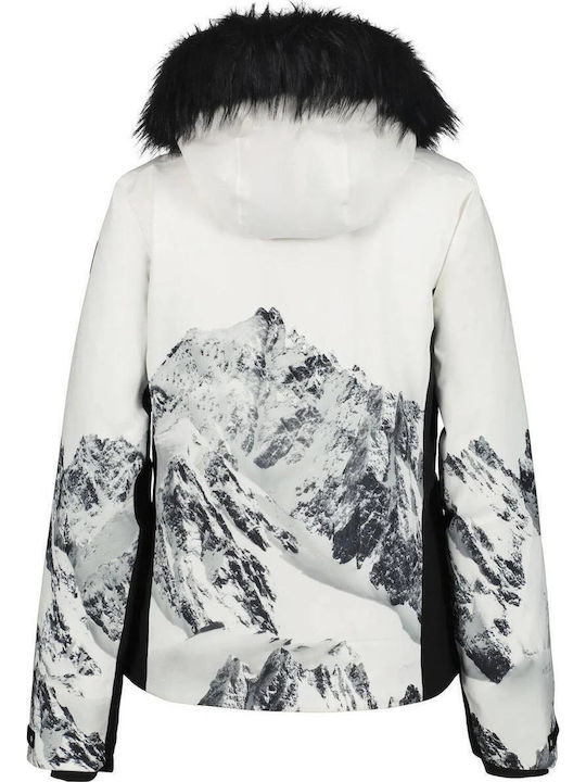Icepeak 453123585-980 Γυναικείο Μπουφάν για Σκι & Snowboard Λευκό