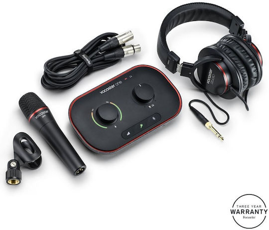 Focusrite Vocaster One Studio Εξωτερική Επαγγελματική Κάρτα Ήχου με Σύνδεση USB