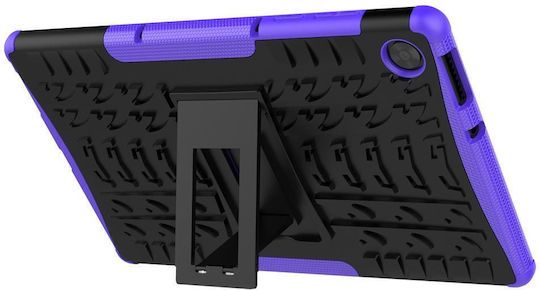 Lenovo Tab M10 Hd Gen 2 Tb-x306f Tire Texture Tpu+pc Shockproof Case Holder Purple