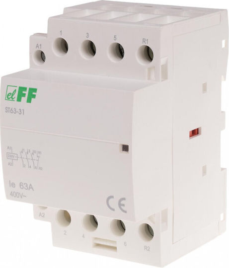 F&F Ρελέ Ράγας Ισχύος 63A με Τάση 230V
