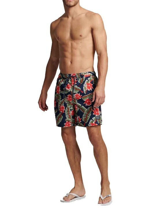 Superdry Αντρικό Μαγιό M3010212a-8rv Banana Leaf Navy