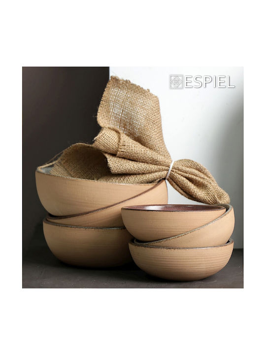Espiel Calabria Serving Bowl Round Beige with Diameter 6.5cm