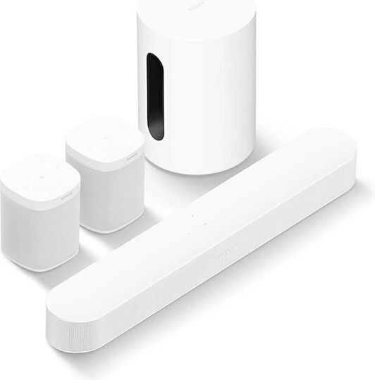 Sonos Heimkino-Lautsprecherset 5.1 Beam Gen2 + 2xOne SL + SUB Mini Weiß