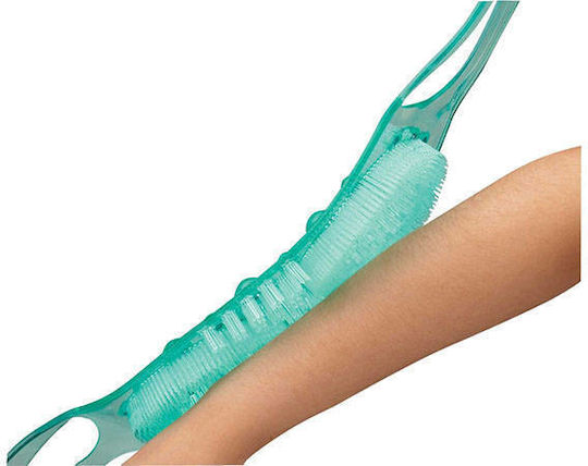 Zola 2 in 1 Körper Reinigung Massage Bürste Silion Blau 85x12,5 Cm