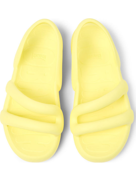 Women's Flat Sandals in Yellow Color