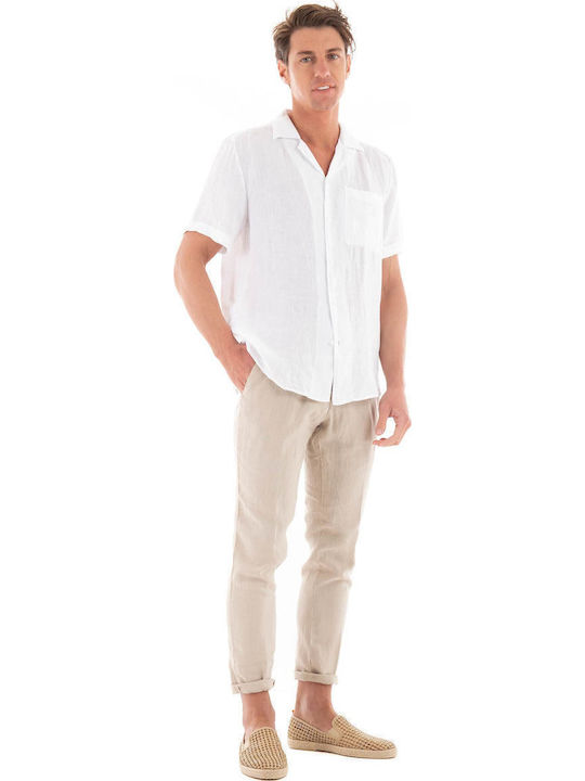 Hugo Ellino Linen Shirt White