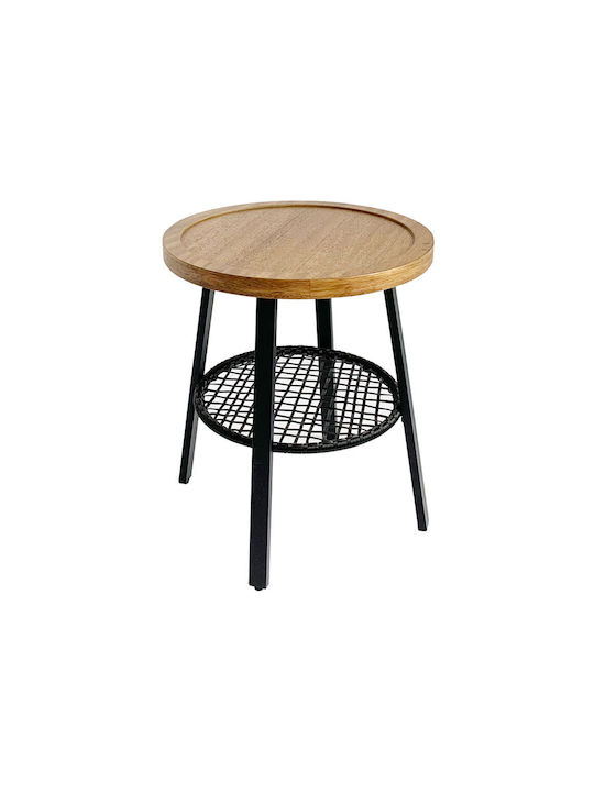 Round Side Table Filet Black L45xW45xH52cm