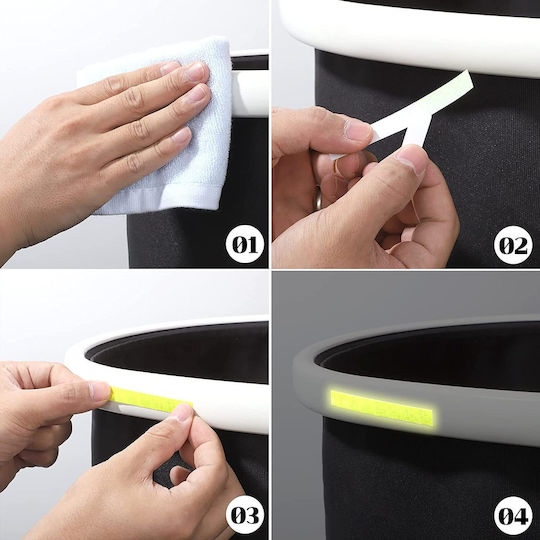 Bandă Adezivă Reflectorizantă Din Plastic Neagră 3m x 1cm