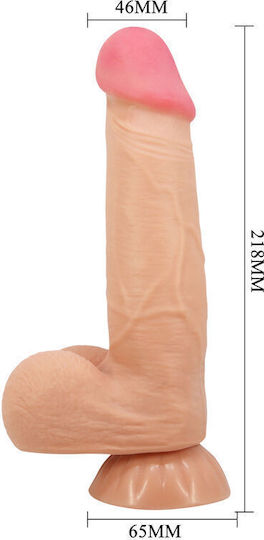 Pretty Love Sliding Skin Series Realistic Dildo Sliding Skin Suction Cup 21.8 Cm