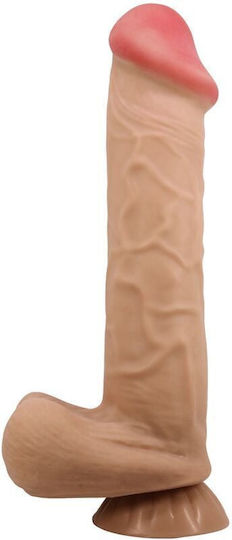 Pretty Love Sliding Skin Series Realistic Dildo Sliding Skin Suction Cup Flesh 26 Cm