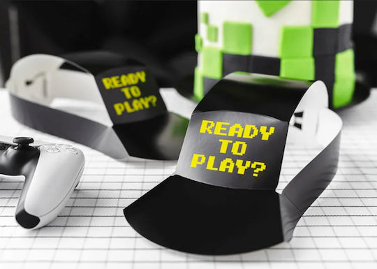 PartyDeco Minecraft Party Hats Gamer Hats 38.5x18.5 Cm 6pcs