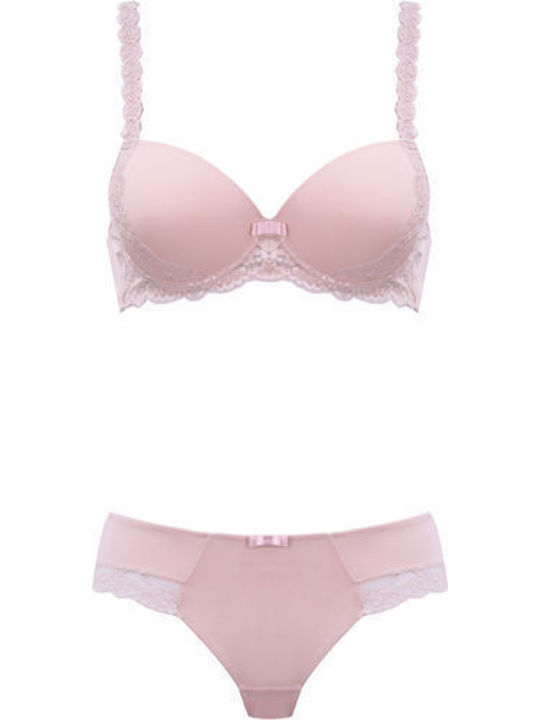 Naturana Bra with Light Padding Underwire Pink