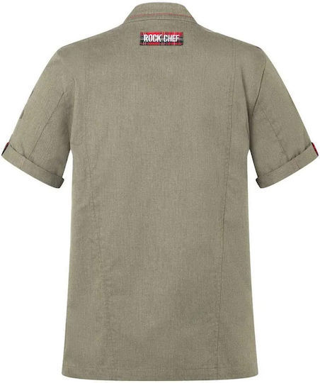Karlowsky Mantel Koch Khaki mit Kurzärmelig