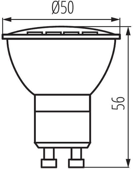 Kanlux LED-Lampe 1.2W für Fassung GU10 und Form PAR16 Warmes Weiß 105lm