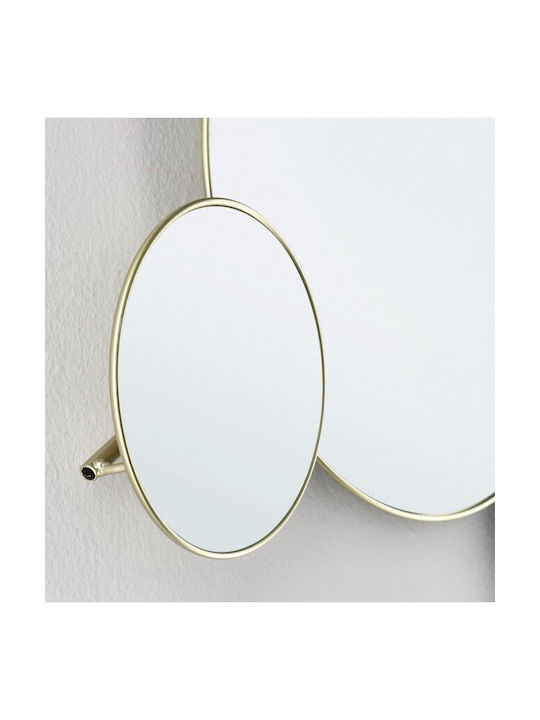 Bizzotto Connery Wall Mirror with Gold Metallic Frame 80x53cm 1pcs