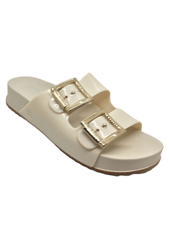 Women's Flat Sandals Anatomic in Beige Color