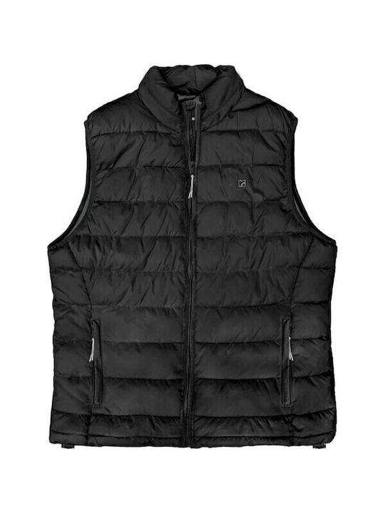 Rebase Ärmellos Herren Jacke Lässig Schwarz