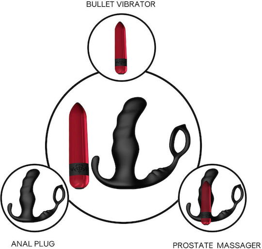 Prostate Massager Penis Ring 9 Modes 11cm