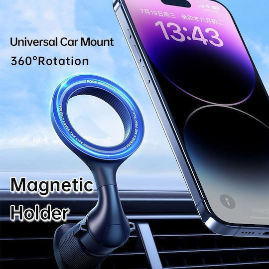 Rock Suport Auto pentru Telefon cu magnet Neagră