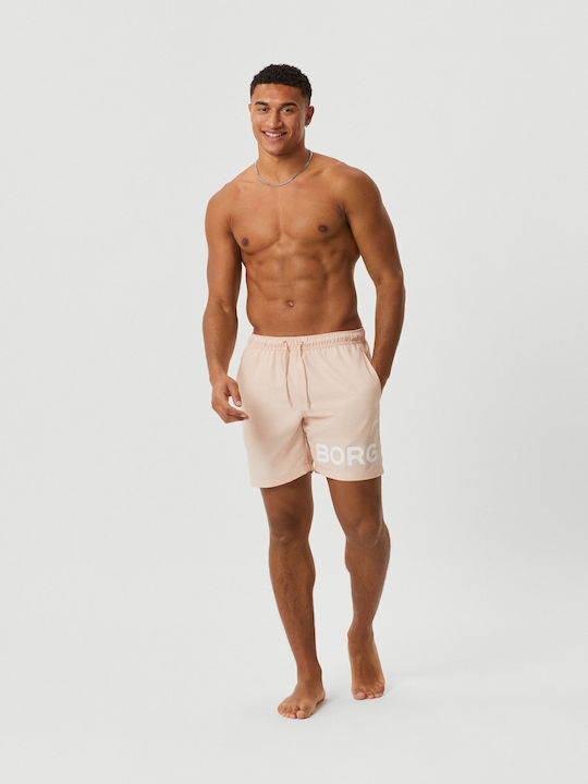 Men's Swimwear Shorts Cream Tan With Patterns