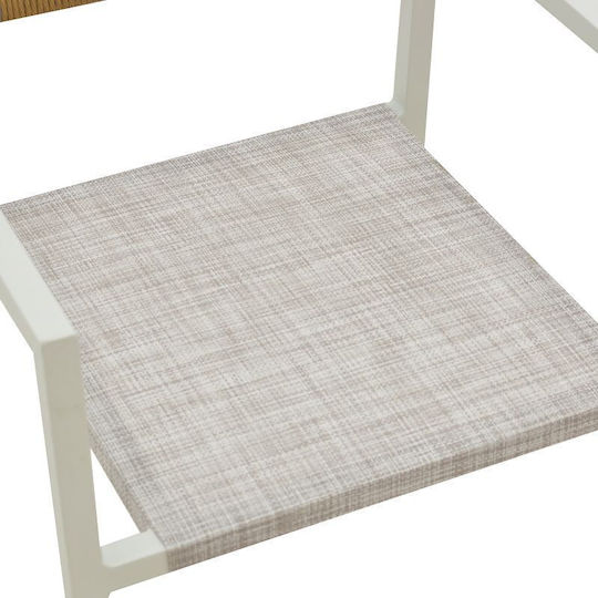 Градински Стол Алуминиев Savor Бял 55x58x63см
