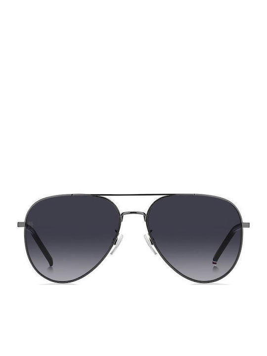 Tommy Hilfiger Men's Sunglasses with Gray Metal Frame and Gray Gradient Lens