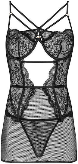 Livco Corsetti Fashion Baririn Lc 90633 Cămașă + chiloți Negru